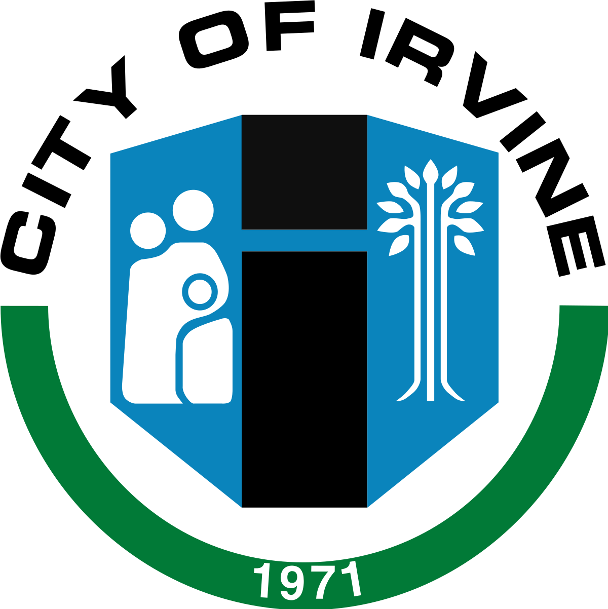 Irvine logo and seal
